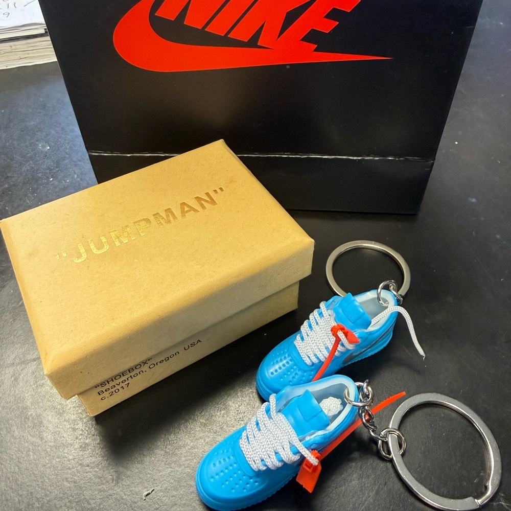 Nike Air Force 1 Off-white Jumpman Bright Blue Keychains